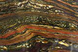 Polished Tiger Iron Stromatolite Slab - Billion Years #351875-1